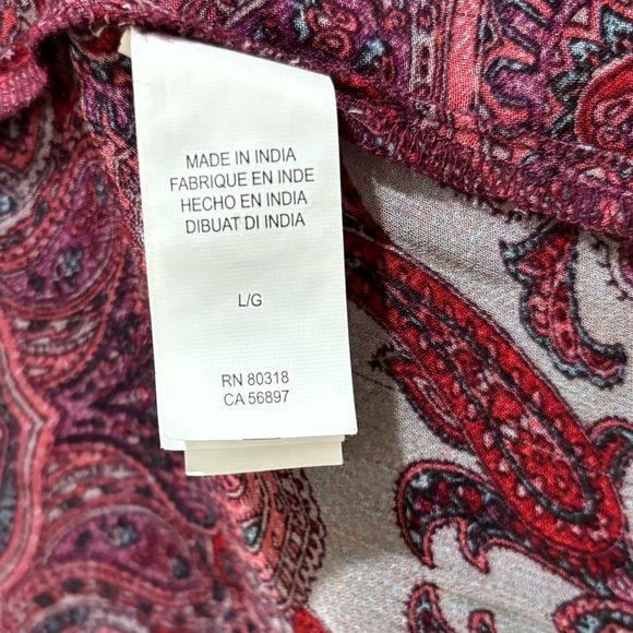 Lucky Brand | Dresses | Lucky
Brand Paisley Chiffon Belted Dress sz L - Picture 4 of 10